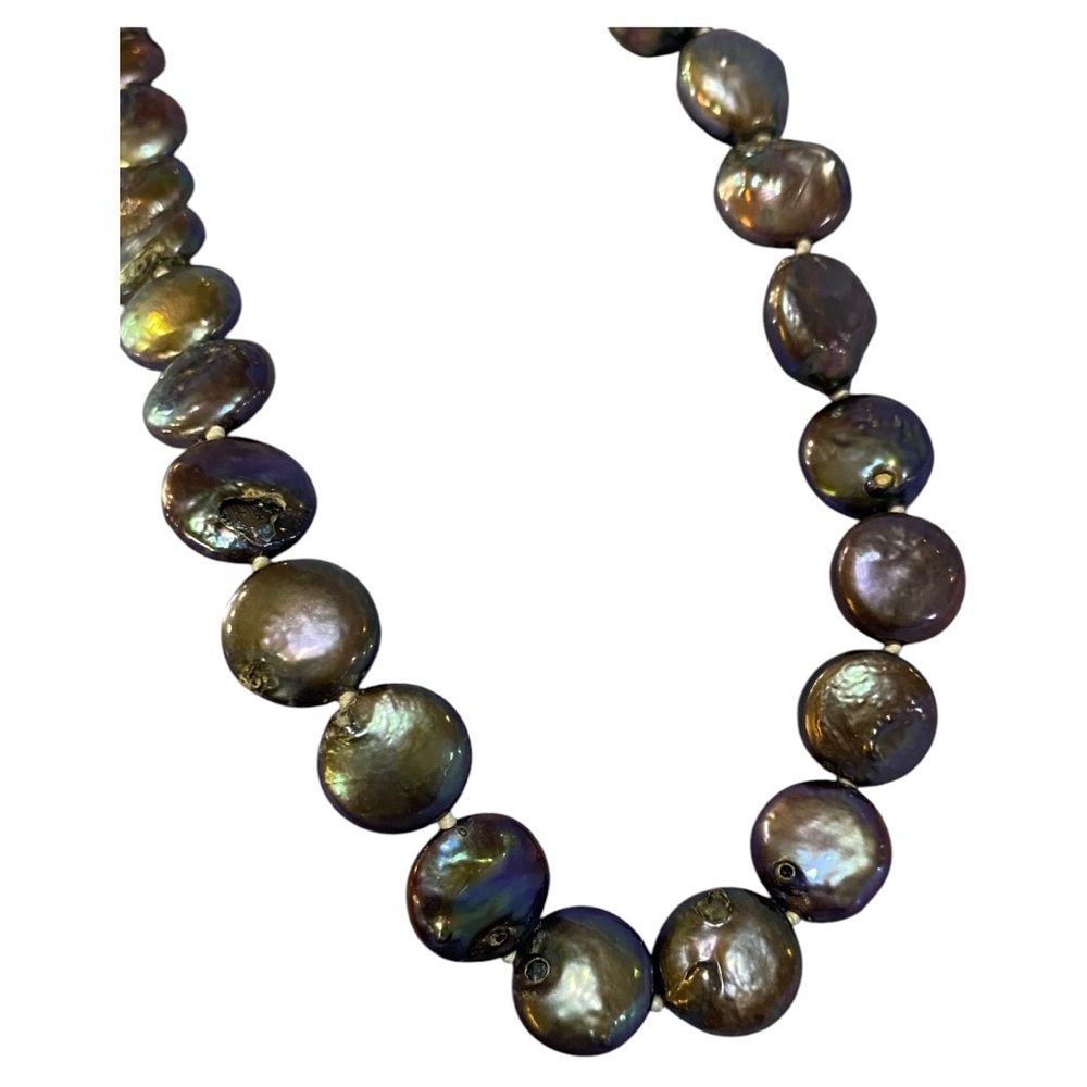 Vintage Pebble Style Stone Necklace 18 inch heel comfortable - Picture 1 of 4